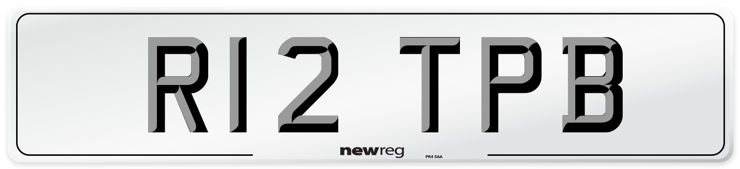 R12 TPB Number Plate from New Reg